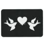 Glittertattoo Stencil Corazón Palomas (pack de 5)