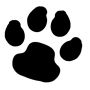 Plantilla Glitter Tattoo Paw Print