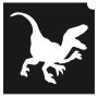 Glittertattoo Stencil Raptor (pack de 5)