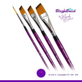 Marcela Bustamante Blazin Brush Long Angled Set 4pcs