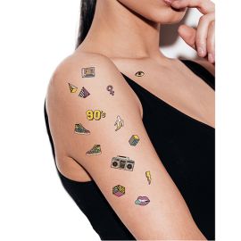 Temporary Tattoo 90's Boom Mix Set