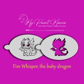 Facepainting Stencil Fire Whisper The Baby Dragon