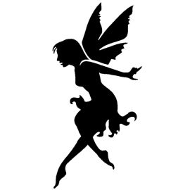 Glitter Tattoo Stencil Sitting Fairy 