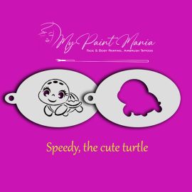 Facepainting Stencil Speedy The Cute Turtle