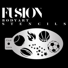 Sport Stars Football Soccer Basketball Face Paint Stencil