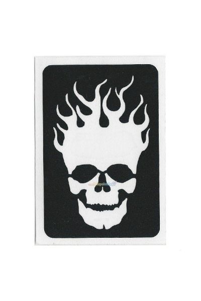 Glittertattoo Sjabloon Skull Flame (pack de 5)