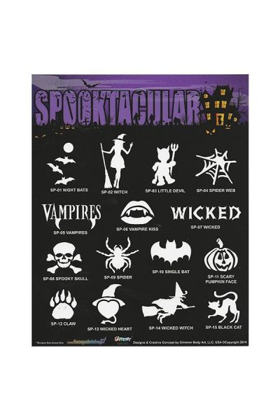 Juego de plantillas Glimmer Winter Spooktacular con póster