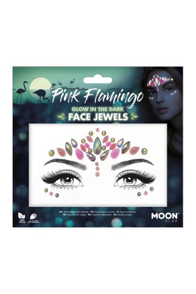 Joyas faciales Glow In The Dark Pink Flamingo