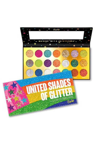 United Shades of Glitter - Paleta de 21 purpurinas prensadas