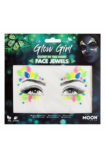 Face Jewels Brilla en la oscuridad Glow Girl