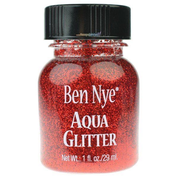 Ben Nye Aqua Glitter Rojo