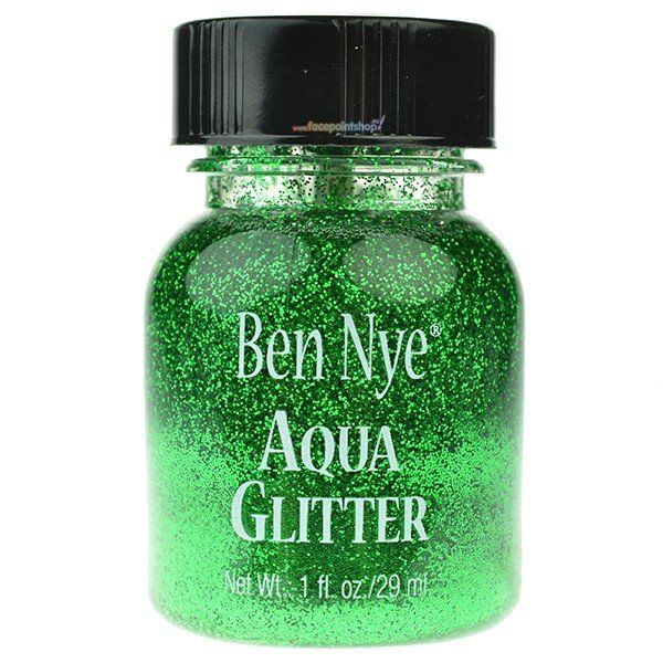 Ben Nye Aqua Glitter Verde Neón