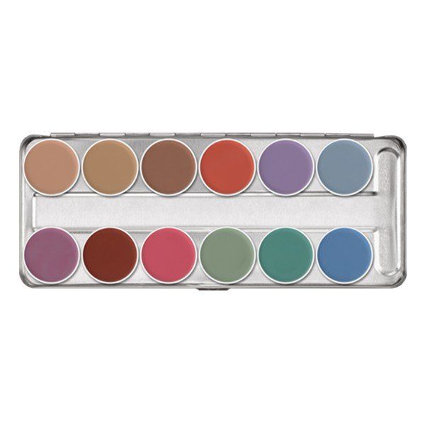 Paleta Kryolan Aquacolor P 12 colores