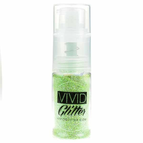 Vivid Glitter Spray de Bomba de Bruma Fina Verde Galáctico