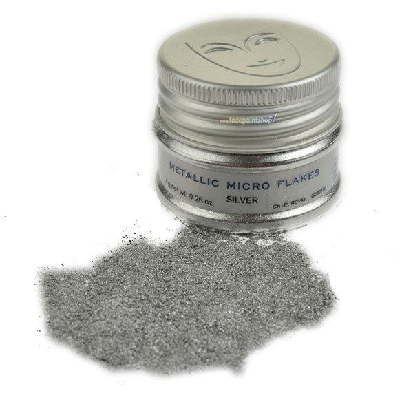 Kryolan Micro Copos Metálicos Plata