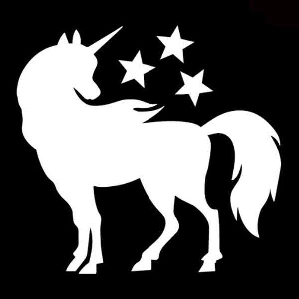 Glittertattoo Stencil Unicornio Mágico (pack de 5)