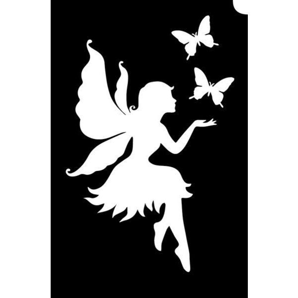 Glittertattoo Stencil Hada Mariposa (pack de 5)