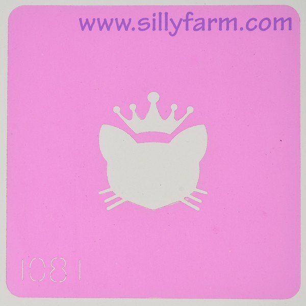 Silly Farm Stencil Gato Real