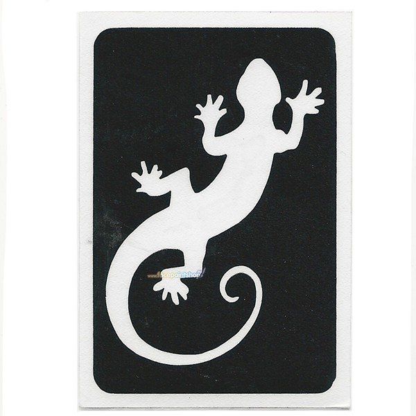 Glitter Tattoo Stencil Gecko (pack de 5)