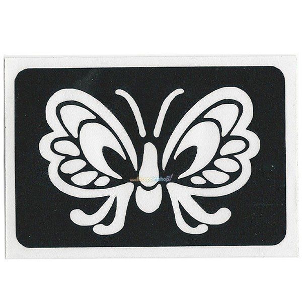 Glittertattoo Stencil Alas de Mariposa (pack de 5)