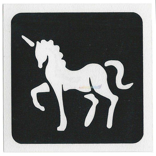 Glittertattoo Stencil Unicornio (pack de 5)