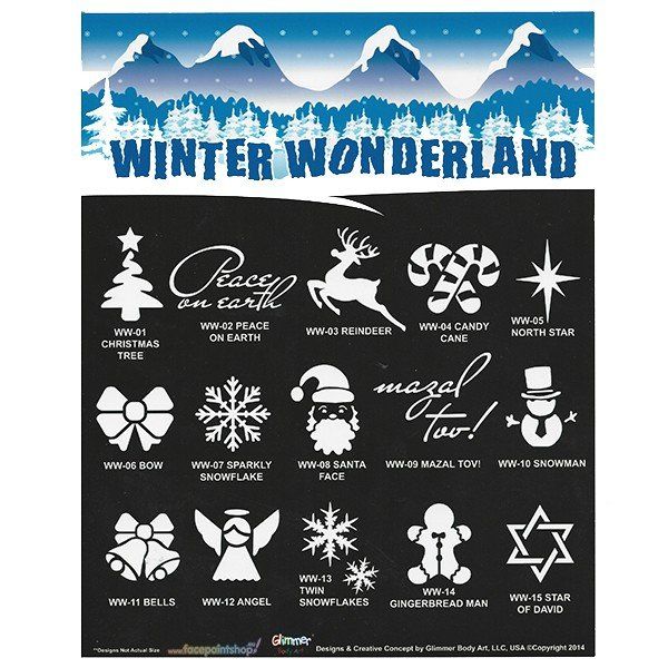 Juego de plantillas Glimmer Winter Wonderland con póster