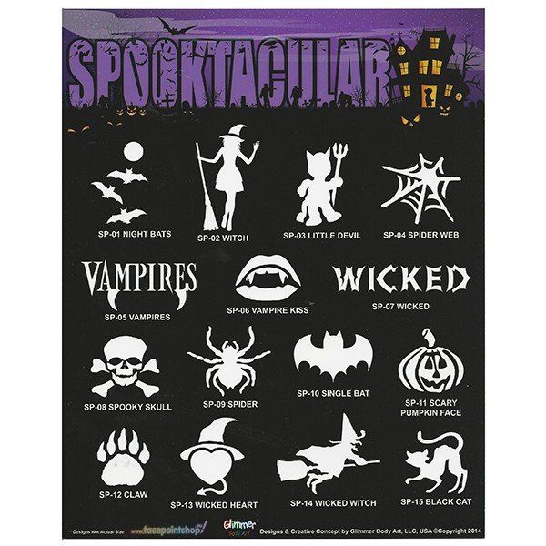 Juego de plantillas Glimmer Winter Spooktacular con póster