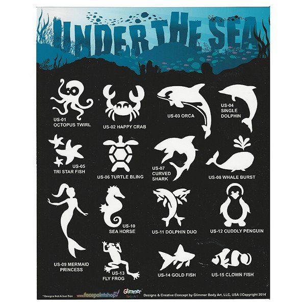 Juego de plantillas Glimmer Under The Sea con póster