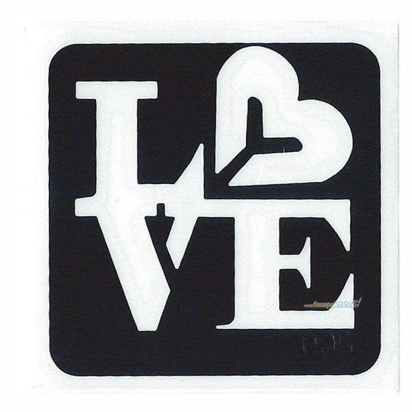 Glittertattoo Stencil Love (pack de 5)