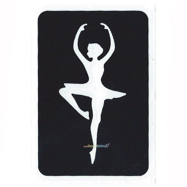 Glittertattoo Stencil Bailarina (pack de 5)