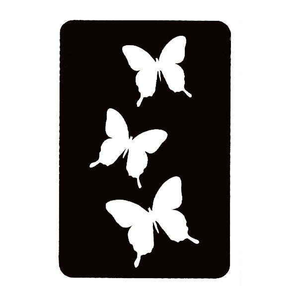 Glittertattoo Sjabloon Mariposas en cascada (pack de 5)