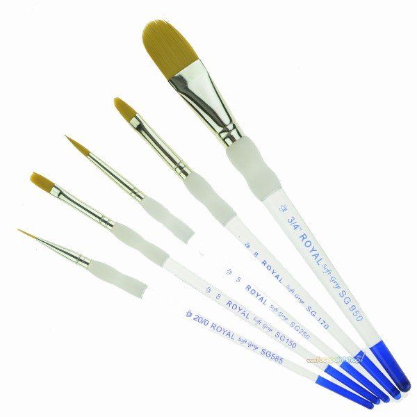 Royal Brush Soft Grip Set 5 Pinceles Sg301-3t