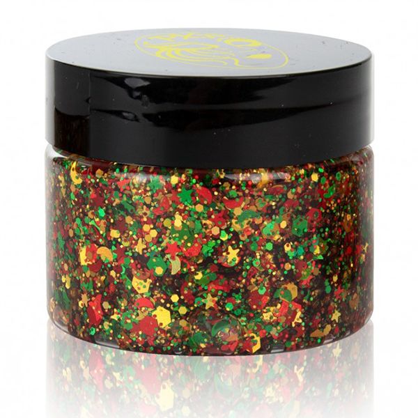 PXP Pressed Chunky Glitter Crema Grande Rojo-Amarillo-Verde 40ml