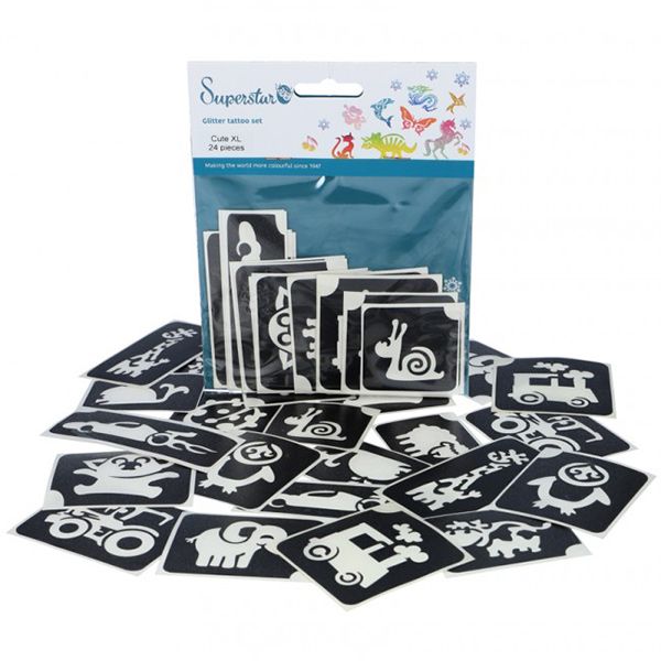 Tatuaje de purpurina Superstar Cute Xl