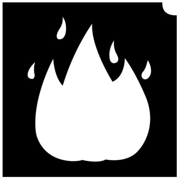 Glittertattoo Sjabloon Emoji Fuego (pack de 5)