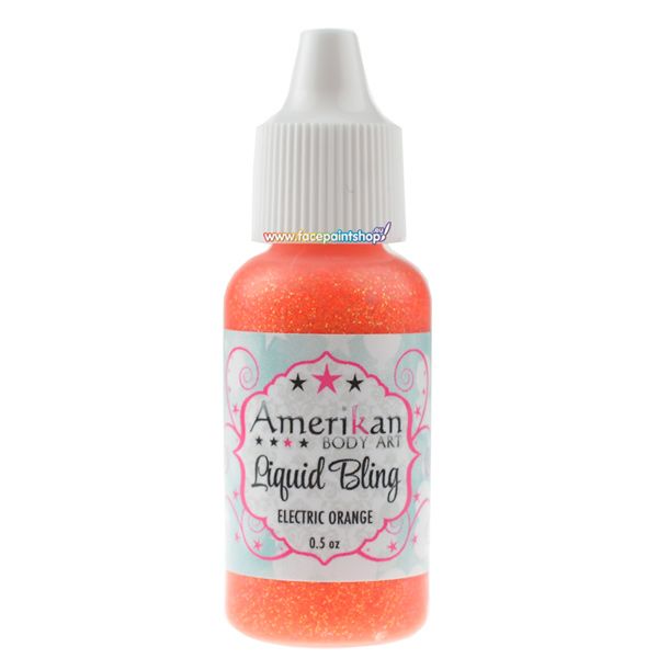 Amerikan Body Art Líquido Bling Naranja Eléctrico 15ml