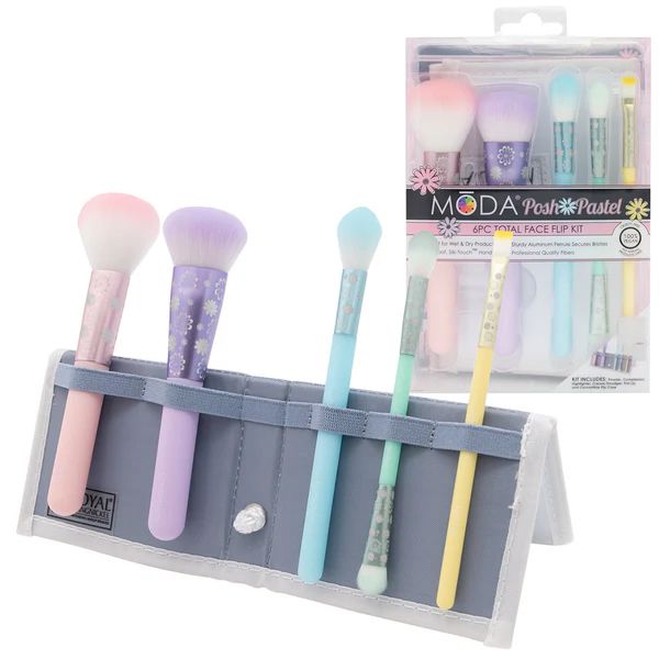 Moda Brushes Pastel 6pc Face Flip Kit