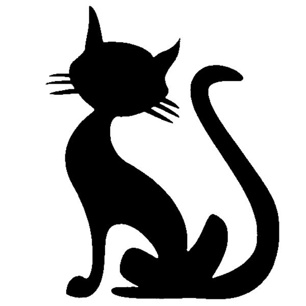 Glitter Tattoo Stencil Gato sentado