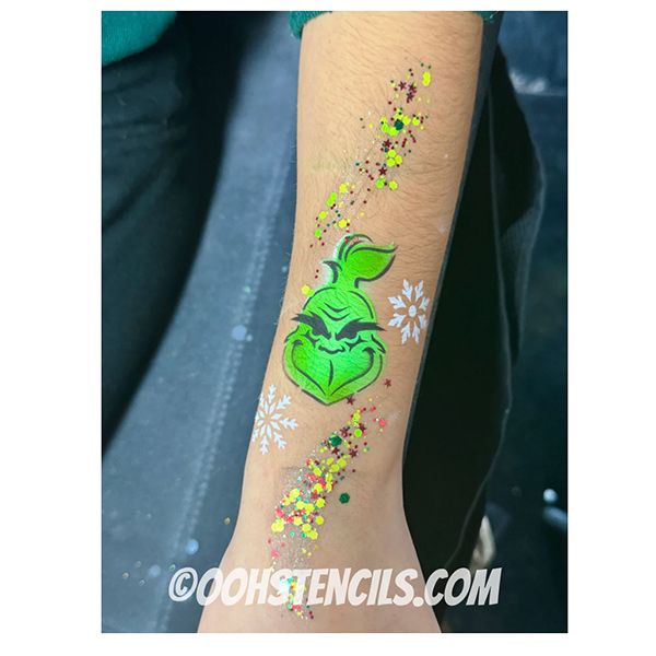 oOh Body Art Navidad Grouch Stencil