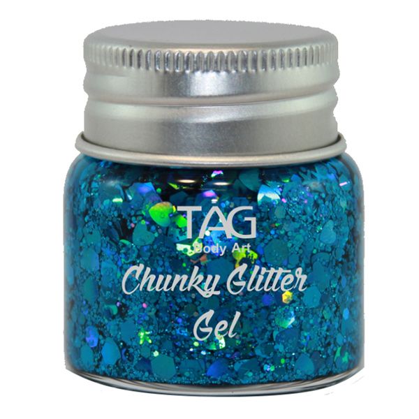 Tag Chunky Glitter Gel Azul