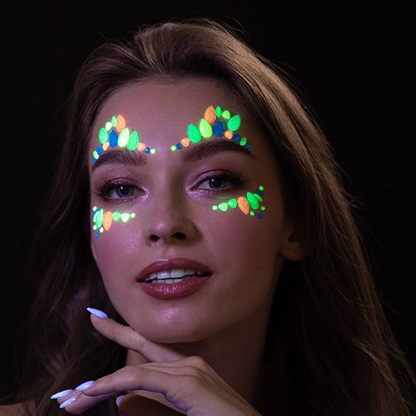 Face Jewels Brilla en la oscuridad Glow Girl