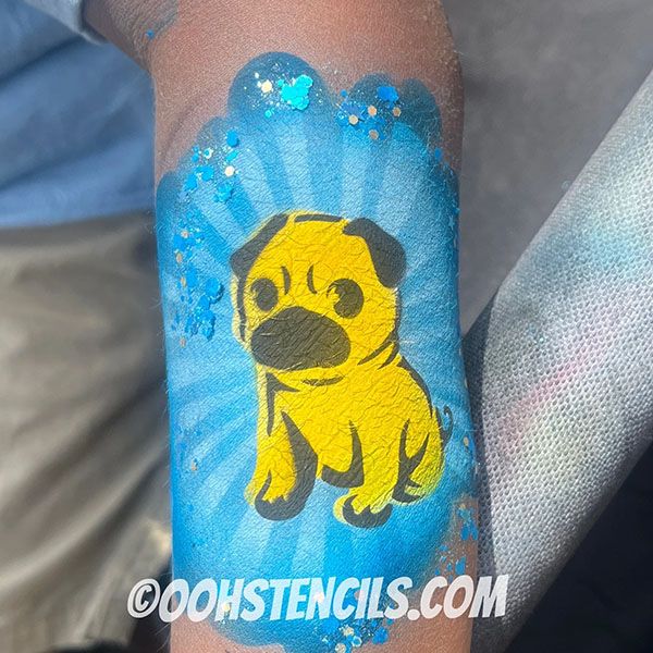 oOh Body Art Plantilla Cachorro Pug