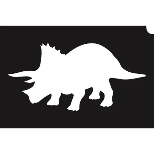 Glittertattoo Stencil Triceratops (pack de 5)