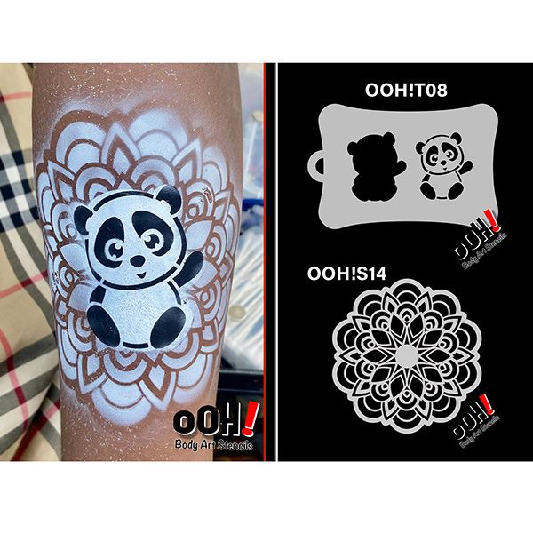 oOh Body Art Plantilla Panda