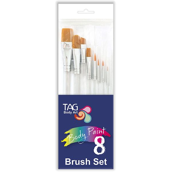 Tag Set de brochas de pintura facial y corporal 8 piezas