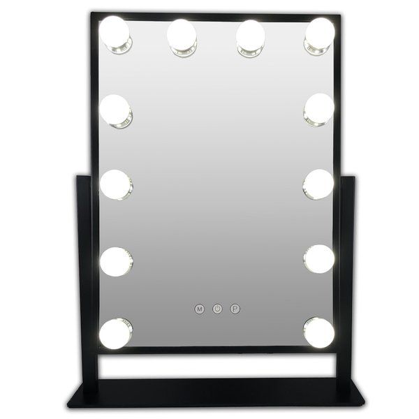 Metal Hollywood Espejo LED Negro